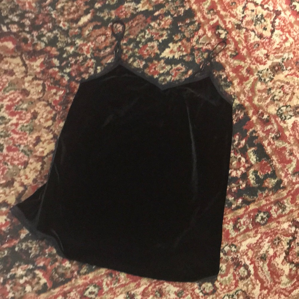 Who What Wear black velvet lace camisole